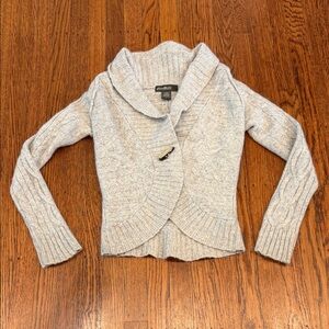 Eddie Bauer Wool Cashmere Angora Grey Cable Knit – Women’s Small
